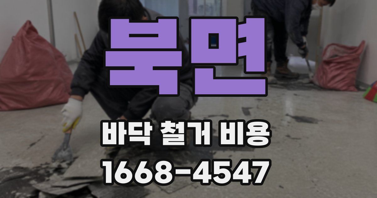 북면 바닥 철거 비용