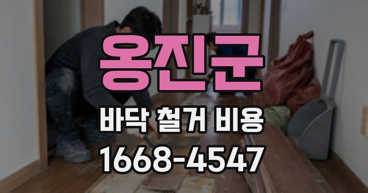 옹진군 바닥 철거 비용