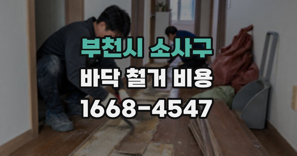 부천시 소사구 바닥 철거 비용