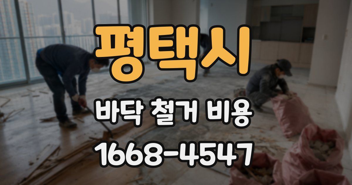 평택시 바닥 철거 비용