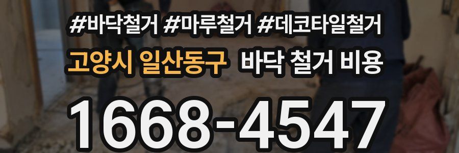 고양시 일산동구 바닥 철거 비용