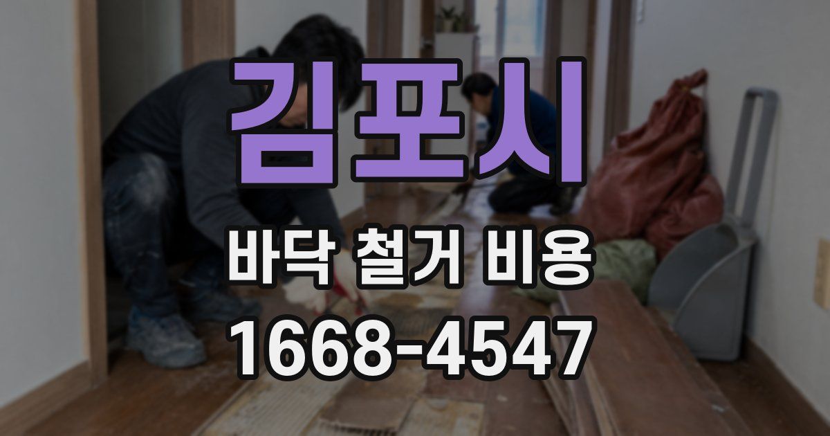 김포시 바닥 철거 비용