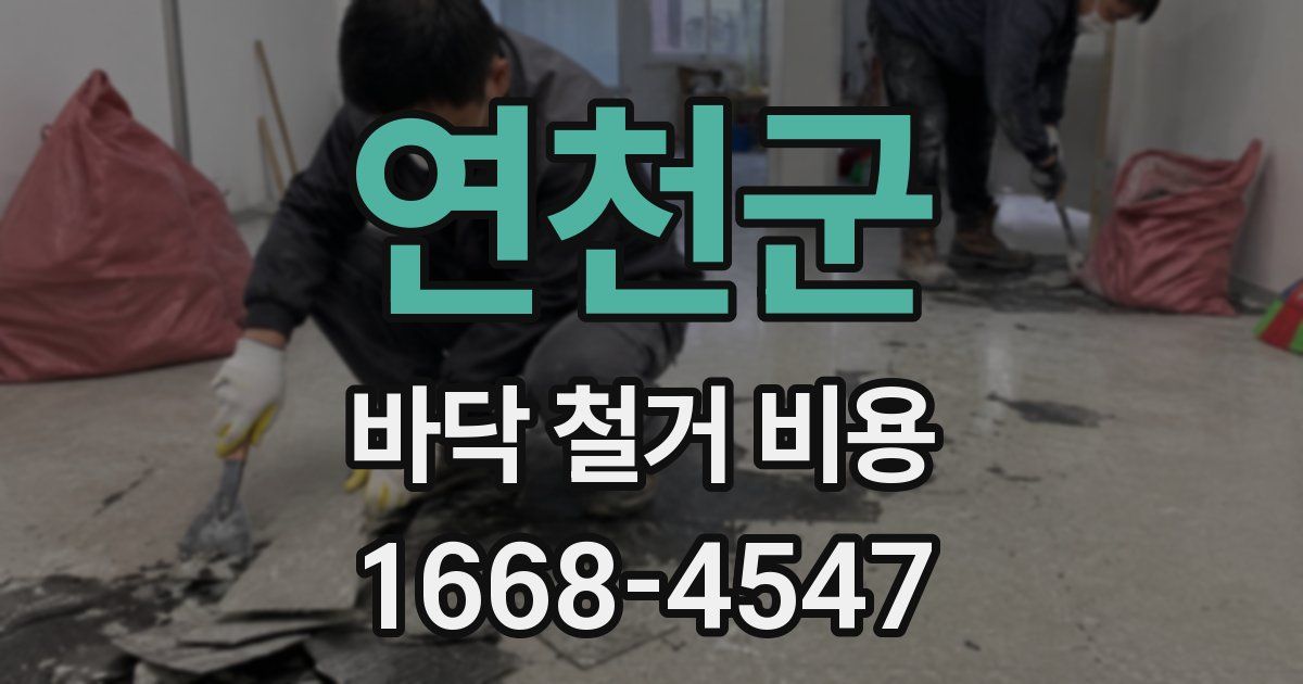 연천군 바닥 철거 비용