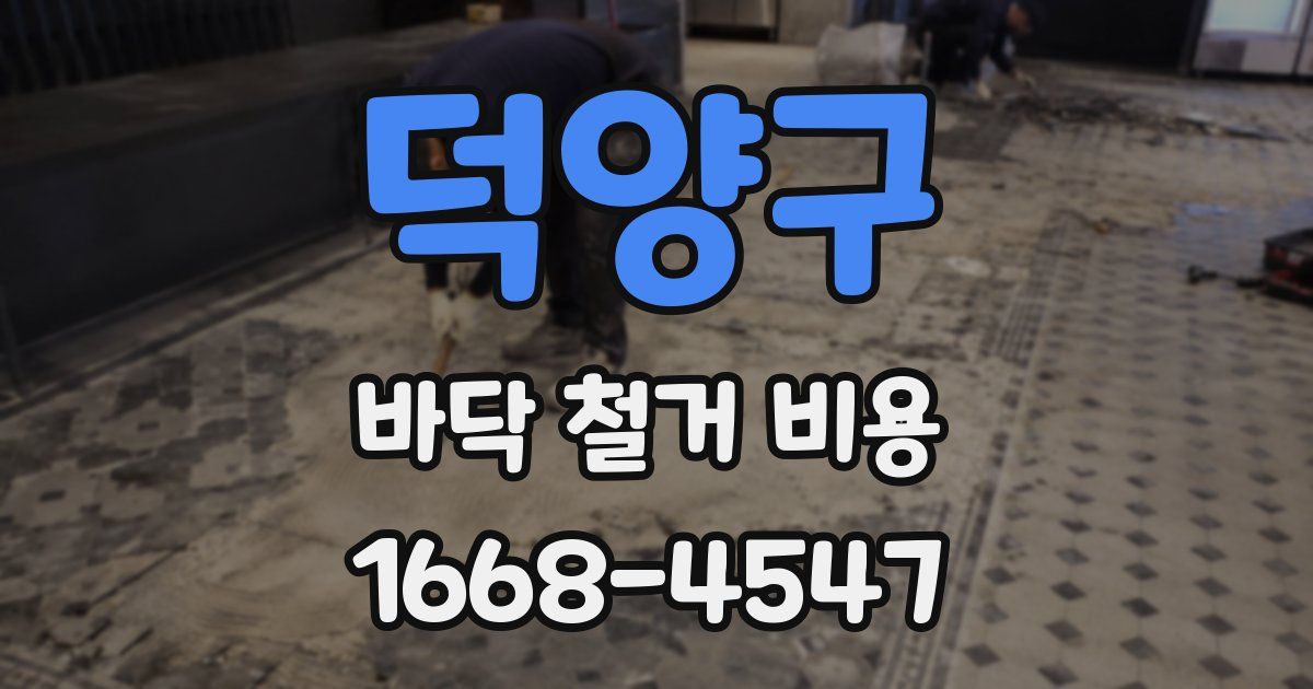 덕양구 바닥 철거 비용