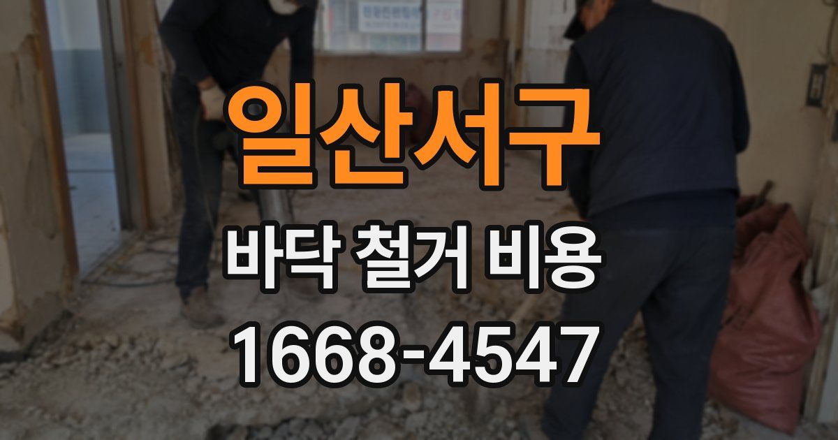 일산서구 바닥 철거 비용