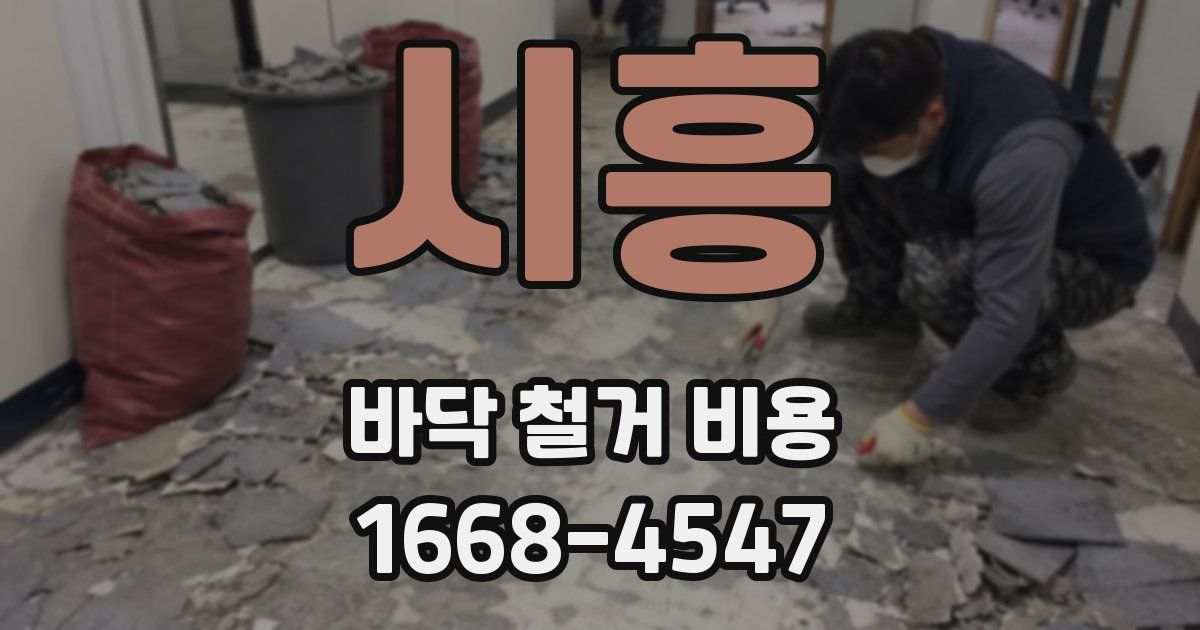 시흥 바닥 철거 비용