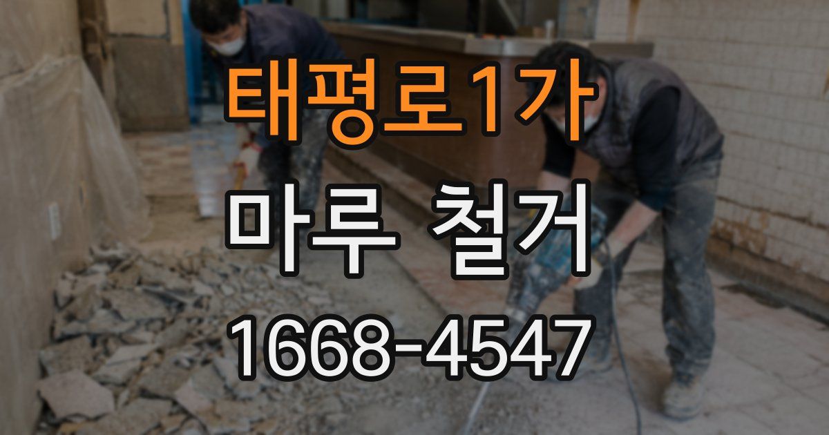태평로1가 마루 철거