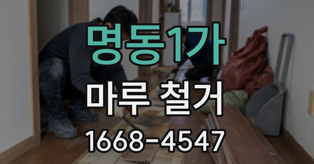 명동1가 마루 철거