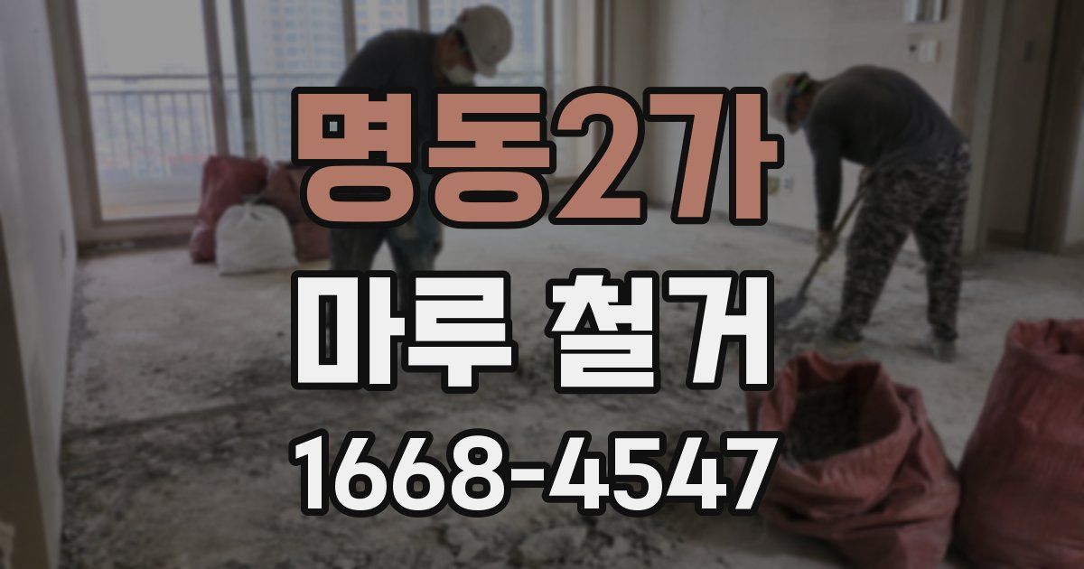 명동2가 마루 철거