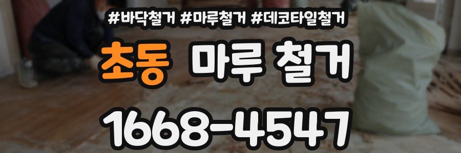 초동 마루 철거