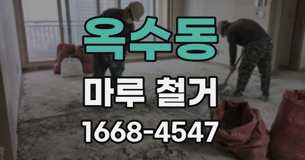 옥수동 마루 철거