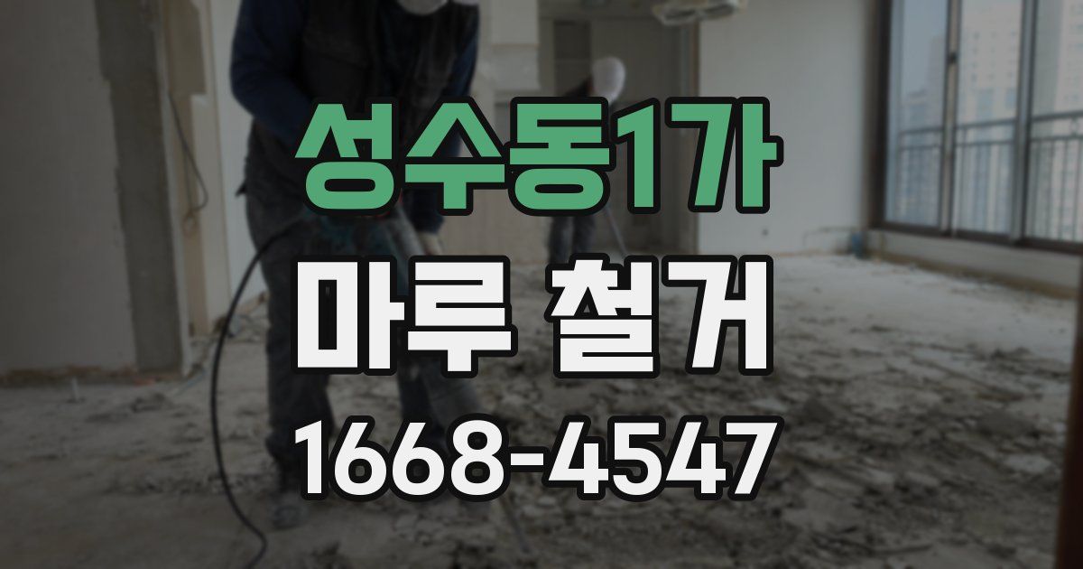 성수동1가 마루 철거