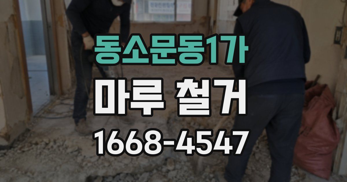 동소문동1가 마루 철거