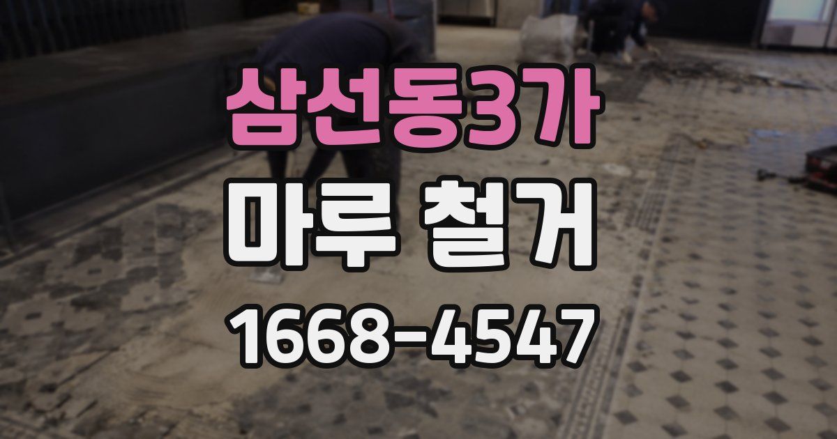 삼선동3가 마루 철거