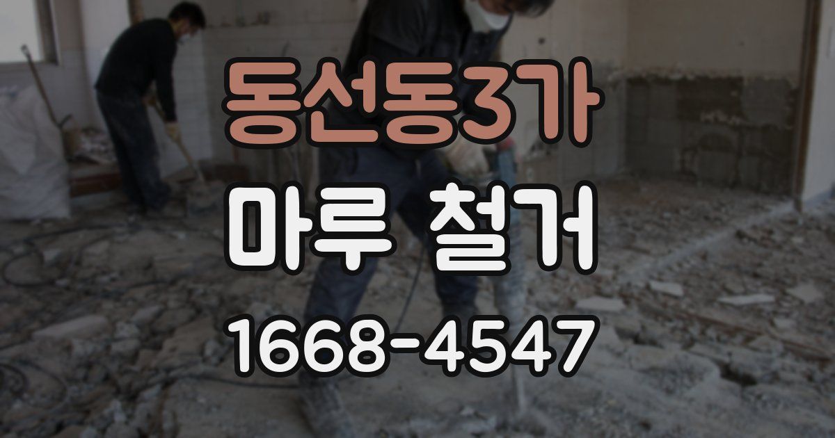 동선동3가 마루 철거