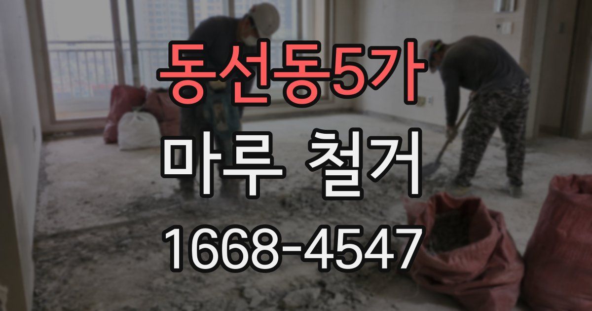 동선동5가 마루 철거