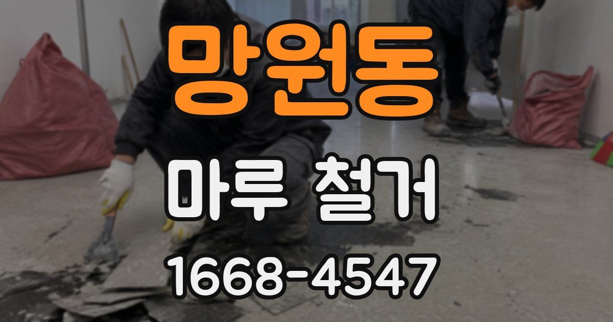 망원동 마루 철거