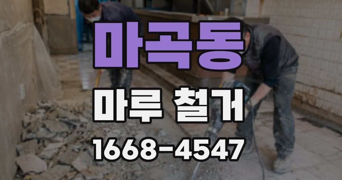 마곡동 마루 철거