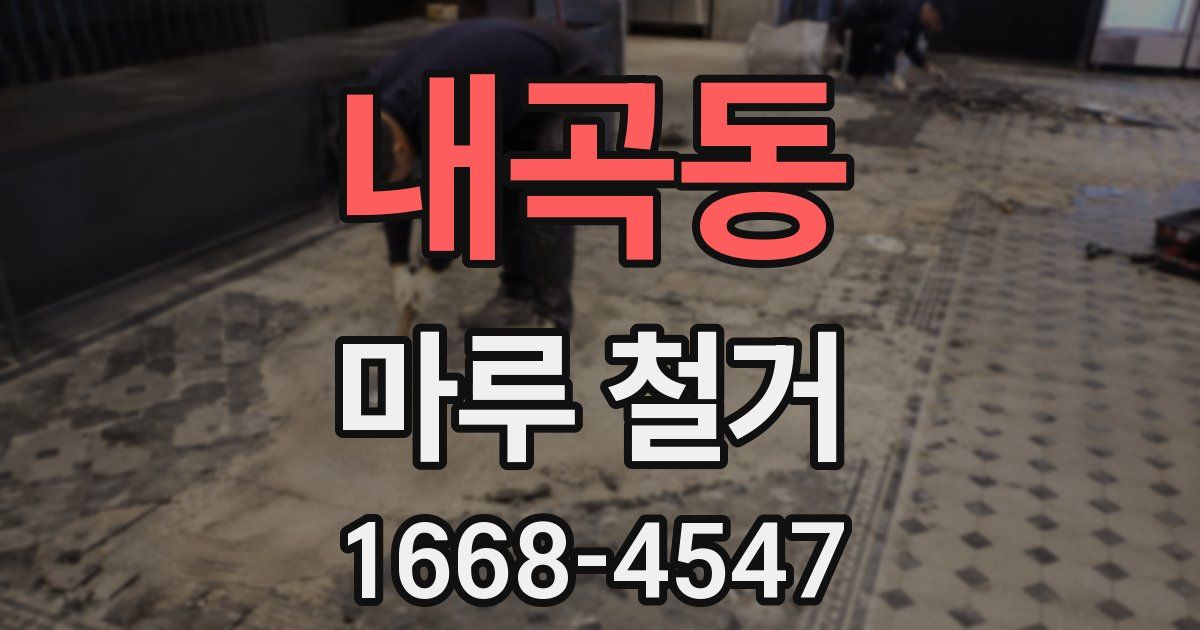 내곡동 마루 철거