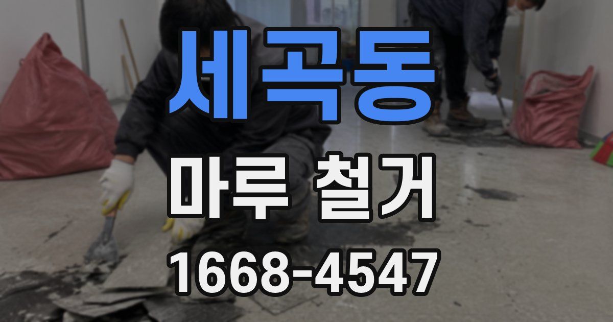 세곡동 마루 철거