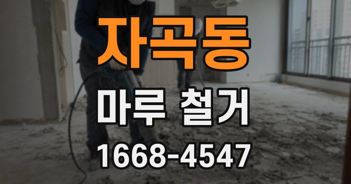 자곡동 마루 철거