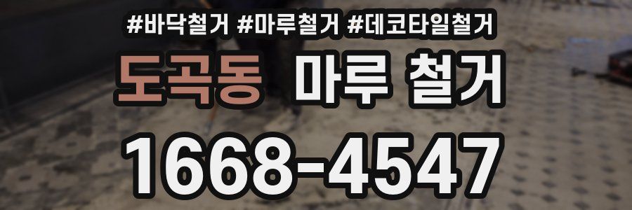 도곡동 마루 철거