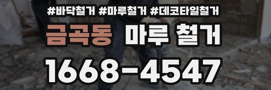 금곡동 마루 철거