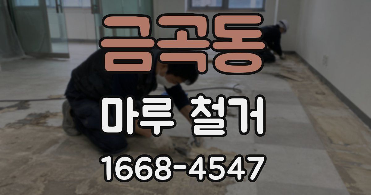 금곡동 마루 철거