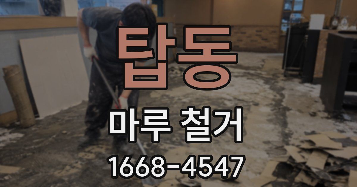 탑동 마루 철거