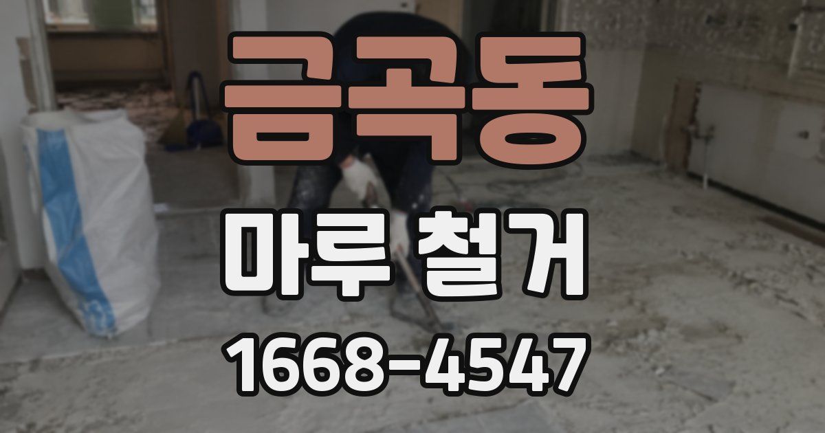 금곡동 마루 철거
