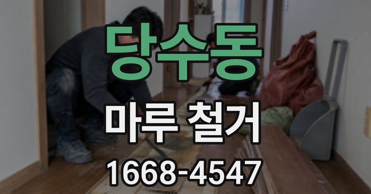 당수동 마루 철거