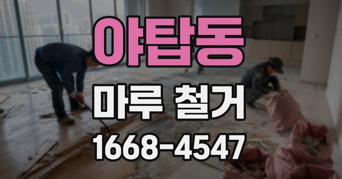 야탑동 마루 철거