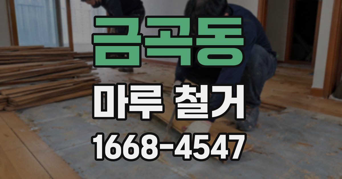 금곡동 마루 철거