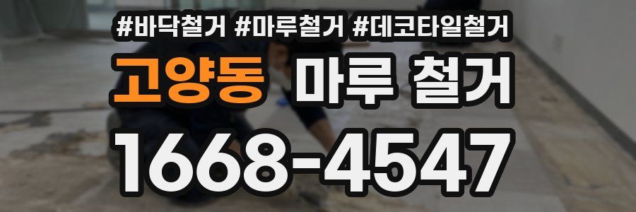 고양동 마루 철거