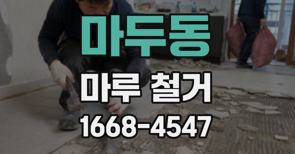 마두동 마루 철거