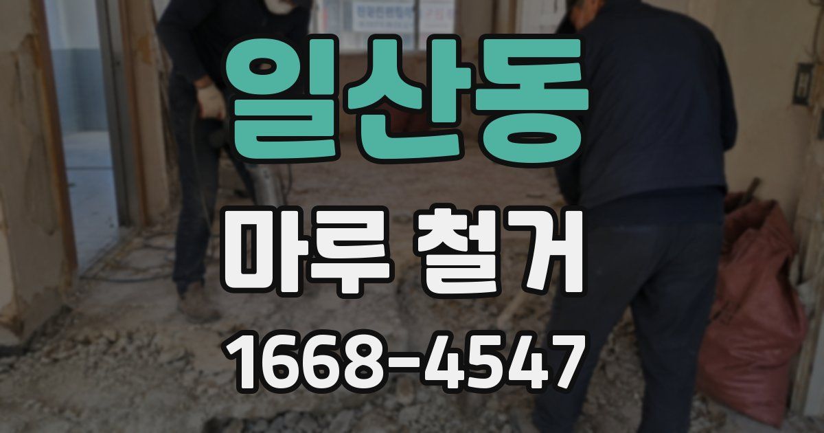 일산동 마루 철거