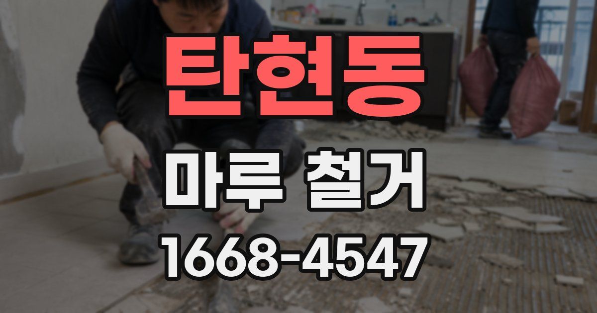 탄현동 마루 철거