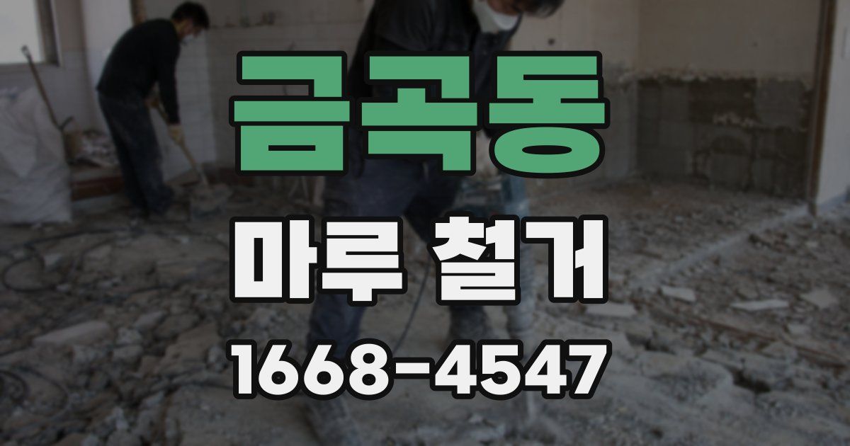 금곡동 마루 철거