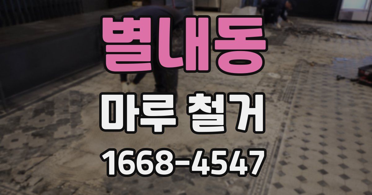별내동 마루 철거