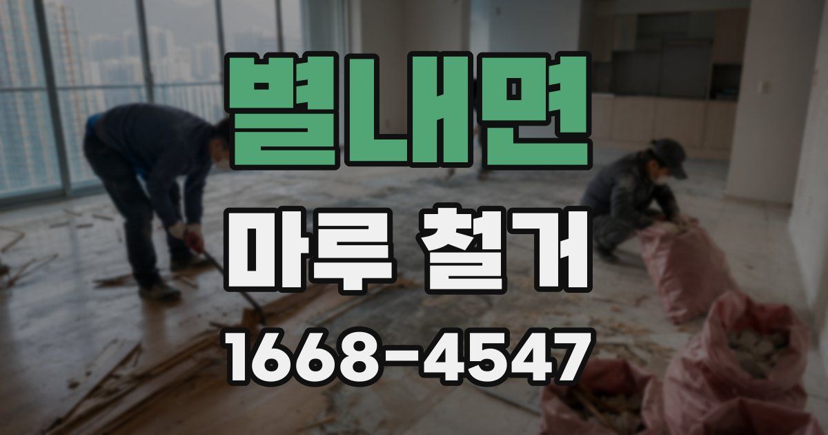 별내면 마루 철거