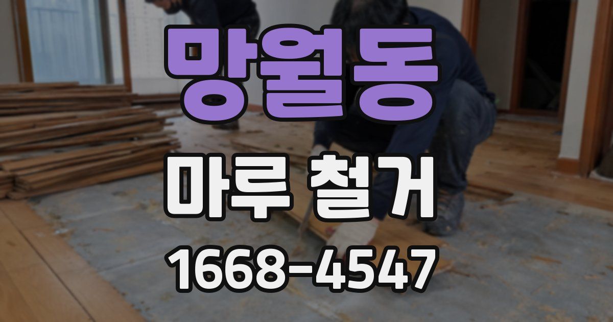 망월동 마루 철거