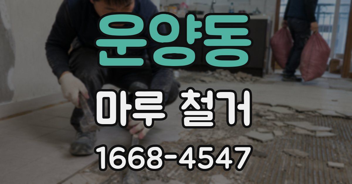 운양동 마루 철거