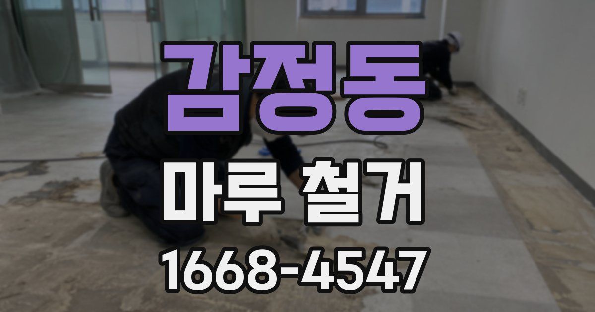 감정동 마루 철거