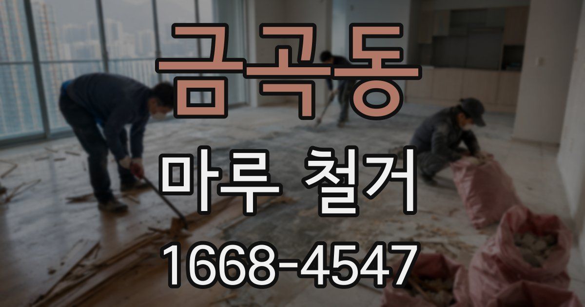금곡동 마루 철거