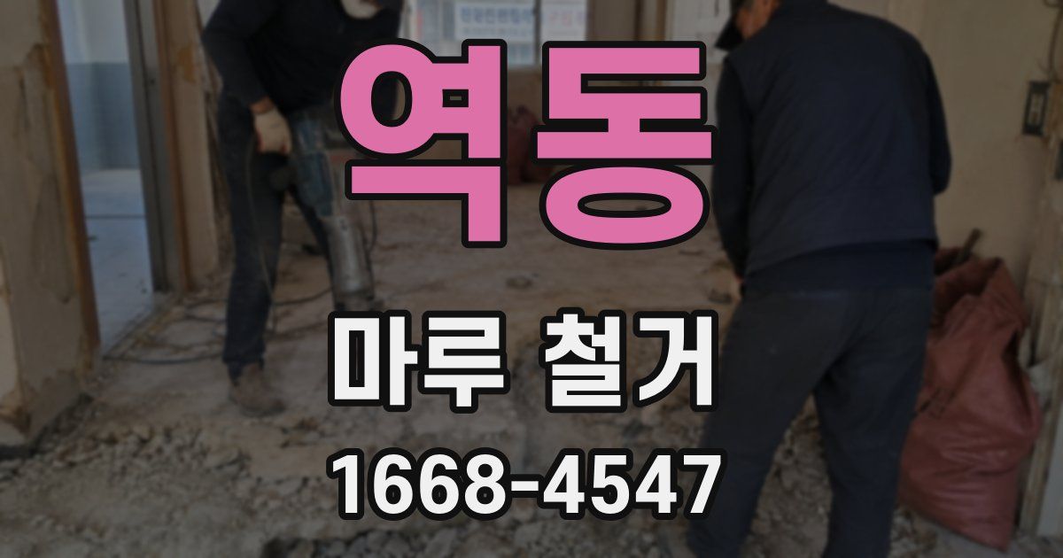역동 마루 철거