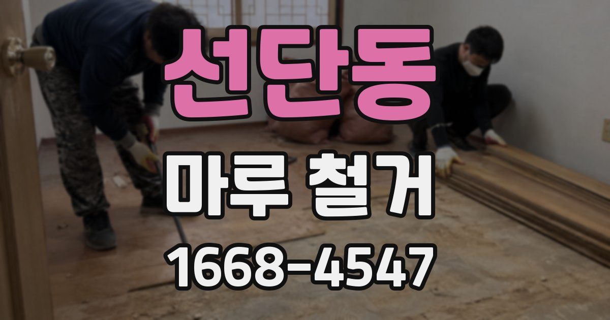 선단동 마루 철거