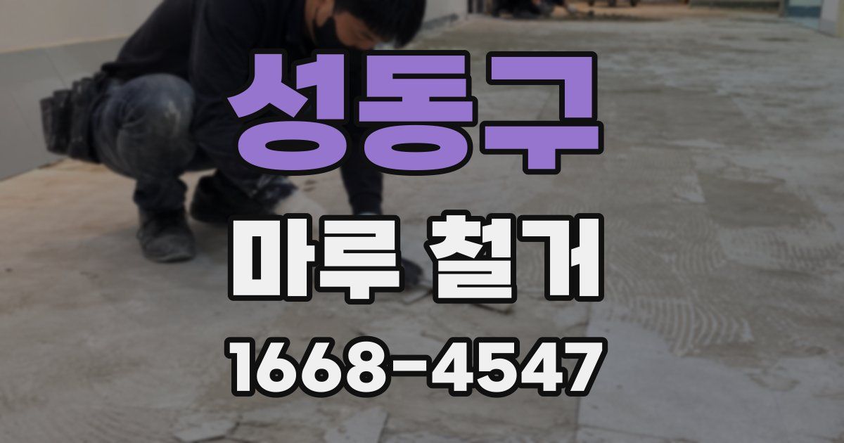 성동구 마루 철거