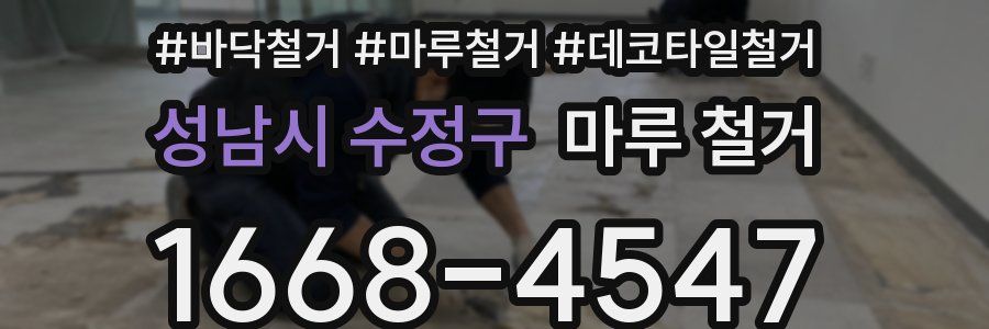 성남시 수정구 마루 철거