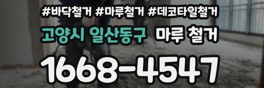 고양시 일산동구 마루 철거
