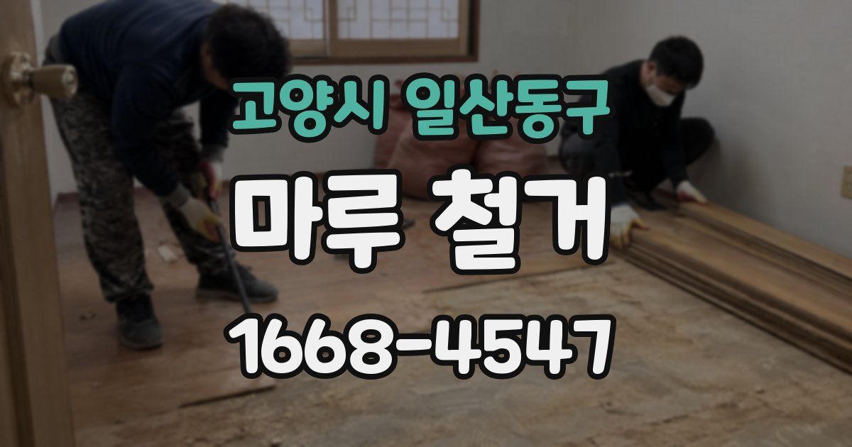 고양시 일산동구 마루 철거